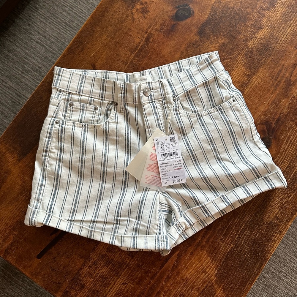Springfield Denim Striped Shorts Size 2